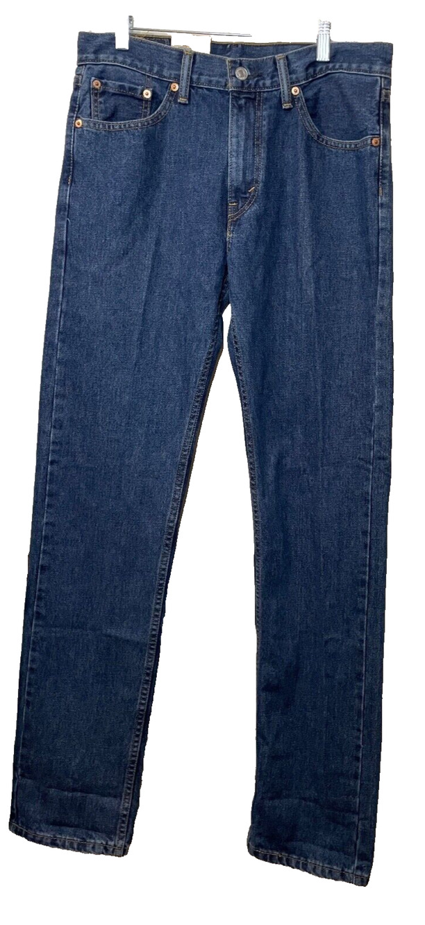 NWT Levis 505 Regular Fit Jeans Medium Blue 100% Cotton W30 L 34